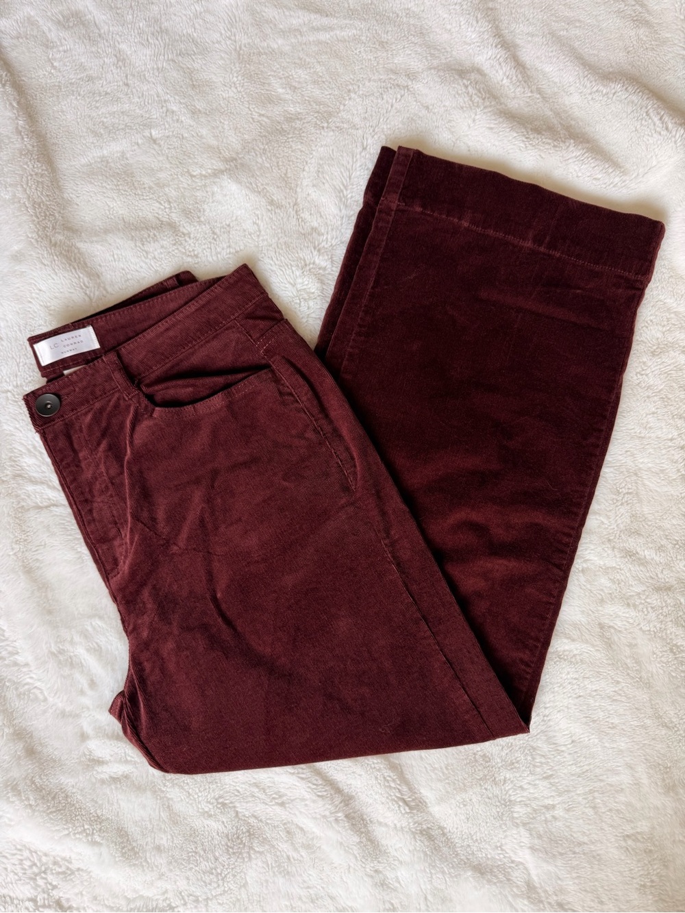 LC Lauren Conrad Corduroy Pants in Deep Wine